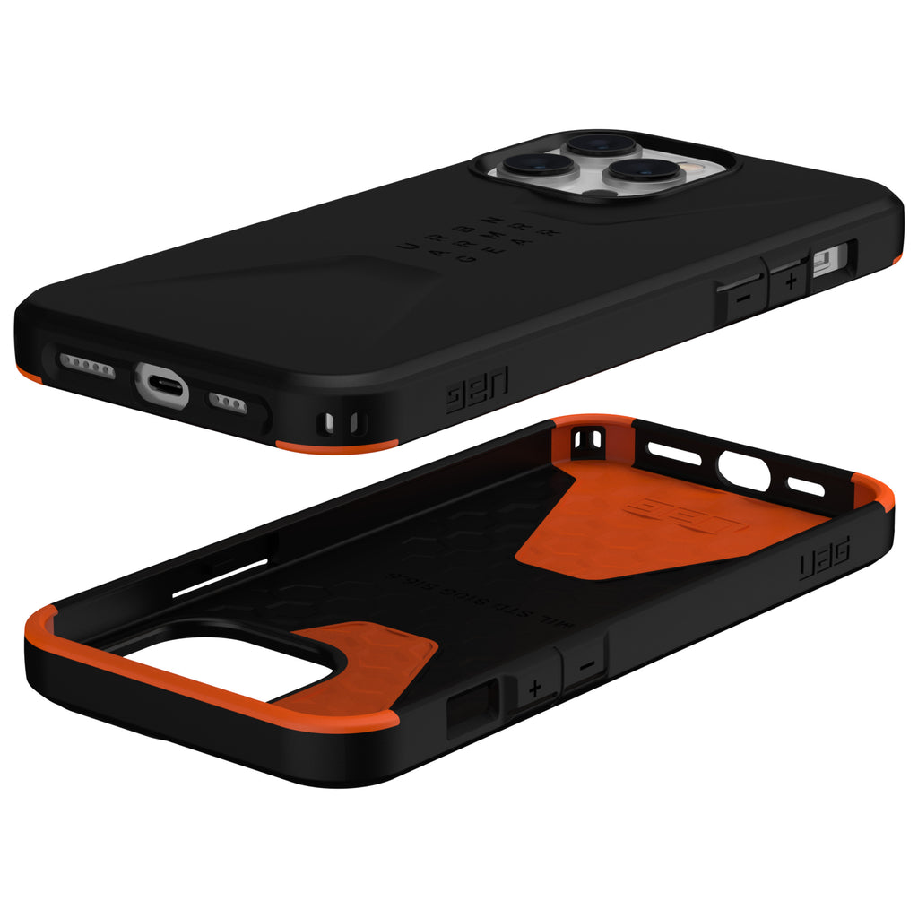Urban Armor Gear (UAG) Civilian Tough Case for Apple iPhone 14 Pro Max - Black My Outlet Store