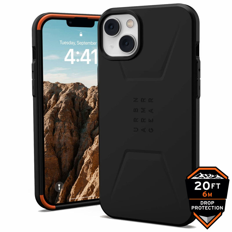 Urban Armor Gear (UAG) Civilian MagSafe Case for Apple iPhone 14 Plus- Black My Outlet Store