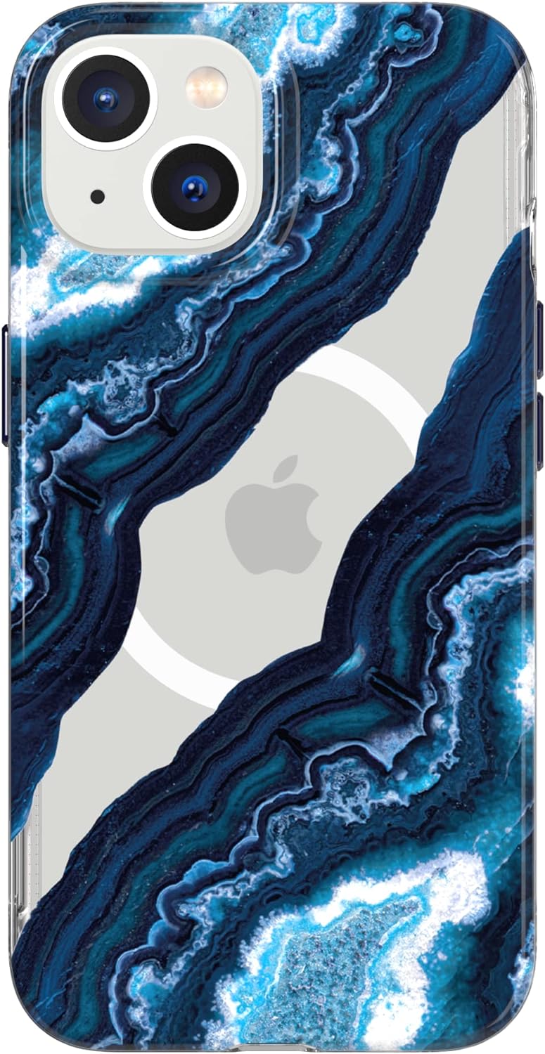 tech21 iPhone 14 Evo Art Compatible with MagSafe Back Case - Blue/White My Outlet Store