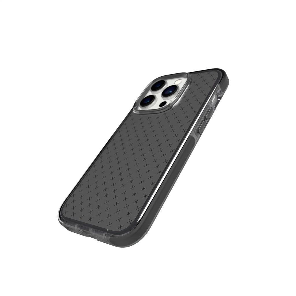 Tech21 iPhone 14 Pro Evo Check Flexshock Impact Tested Back Case Smokey/Black My Outlet Store