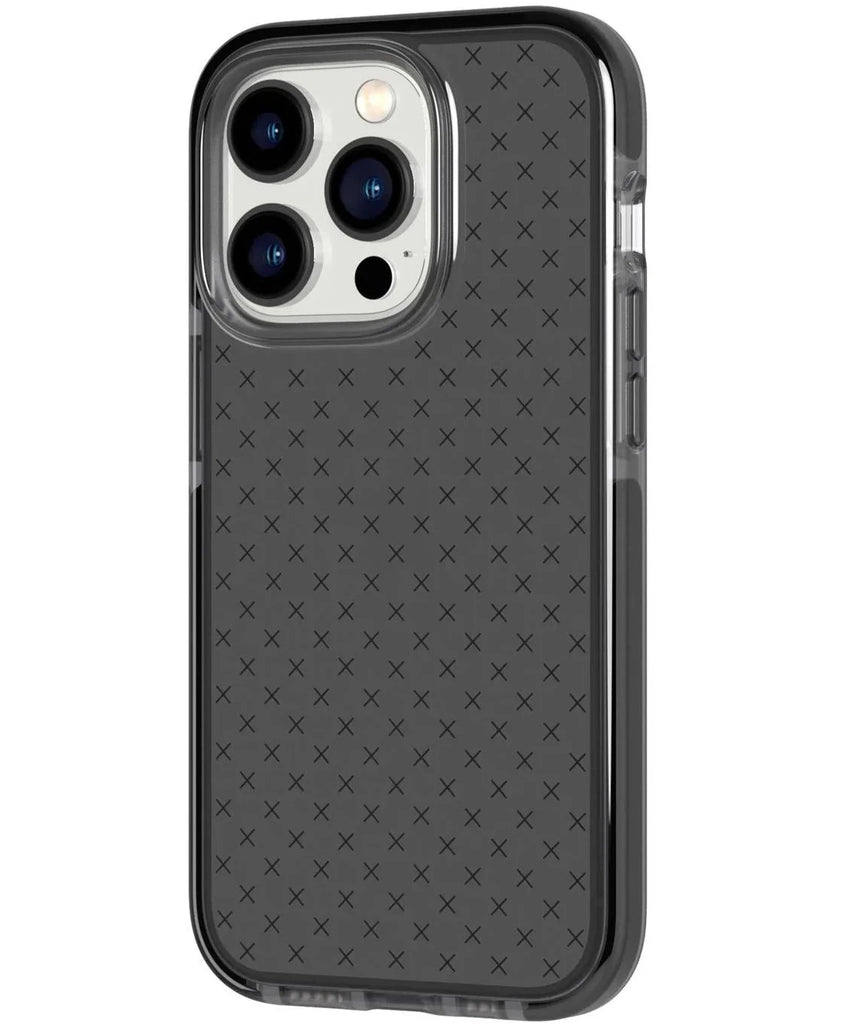Tech21 iPhone 14 Pro Evo Check Flexshock Impact Tested Back Case Smokey/Black My Outlet Store