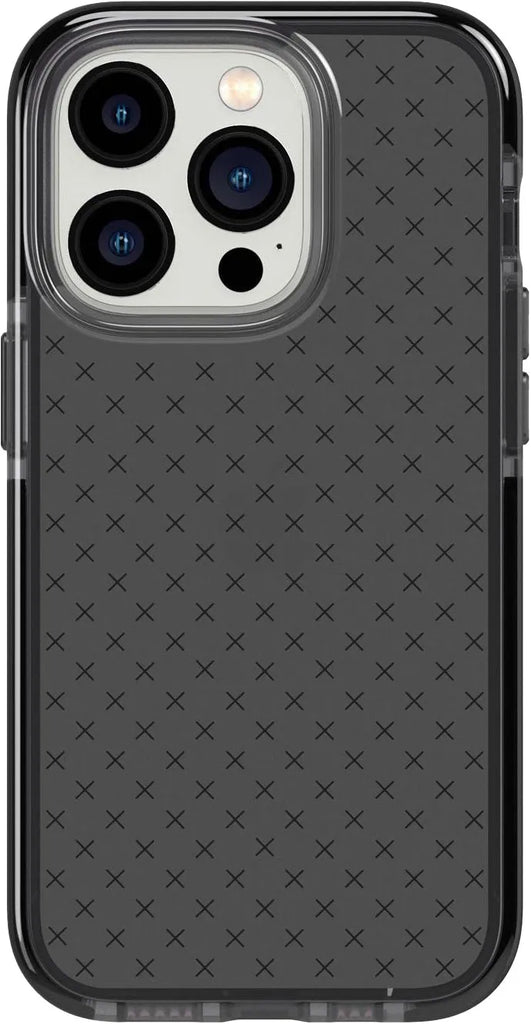 Tech21 iPhone 14 Pro Evo Check Flexshock Impact Tested Back Case Smokey/Black My Outlet Store