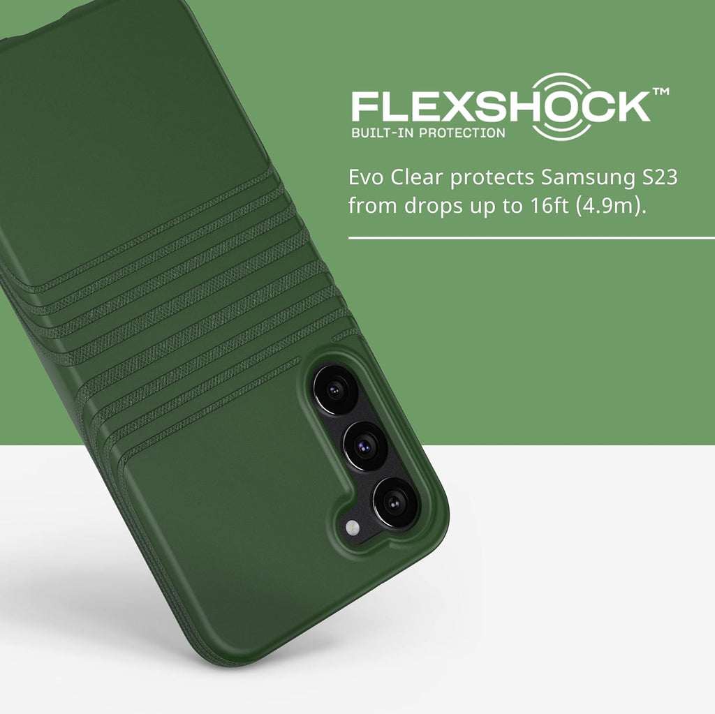 Tech21 S23+ Evo Tactile FlexShock Drop Protection Case - Green My Outlet Store