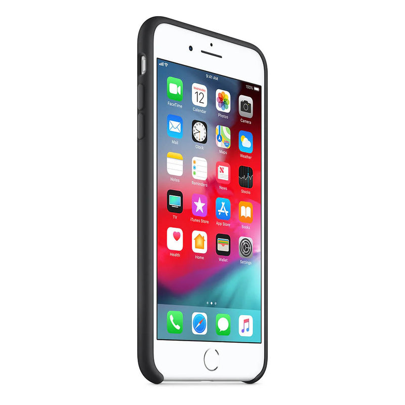 Apple iPhone 8 Plus / 7 Plus Silicone Back Case Cover - Black My Outlet Store