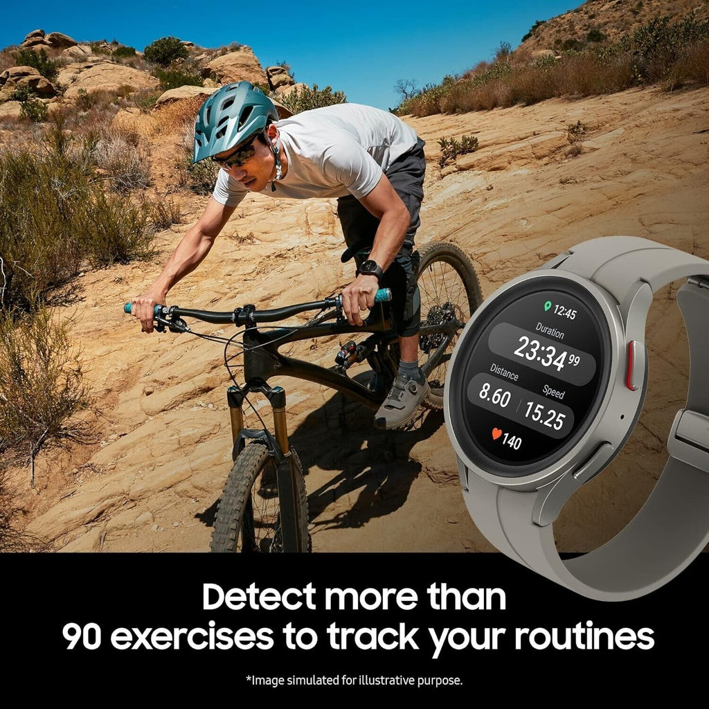 Samsung Galaxy Watch5 Pro 45mm Bluetooth Smart Watch, Grey Titanium (UK Version) My Outlet Store