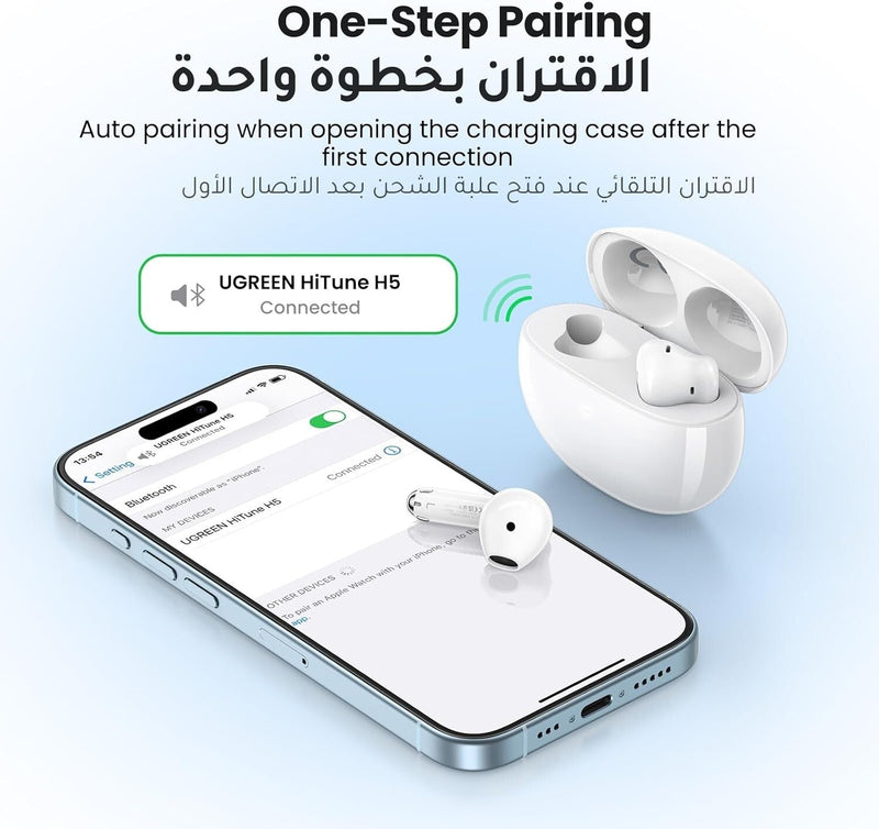 UGREEN HiTune H5 Bluetooth 5.3 Wireless Earbuds, Semi-In-Ear Headphones My Outlet Store