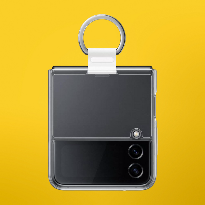 Samsung Galaxy Z Flip4 Official Clear Back Case Cover with Ring Transparent My Outlet Store