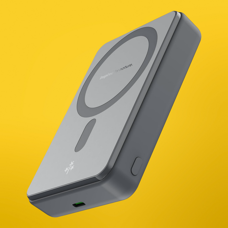 HUNE Halcon W10 Magnetic Lock Wireless Power Bank 10,000mAh Grey/Black My Outlet Store