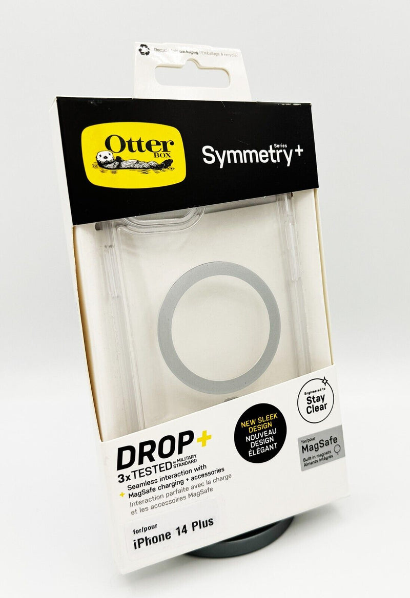 OtterBox iPhone 14 Plus Symmetry+ MagSafe Shockproof Drop proof Clear Back Case My Outlet Store