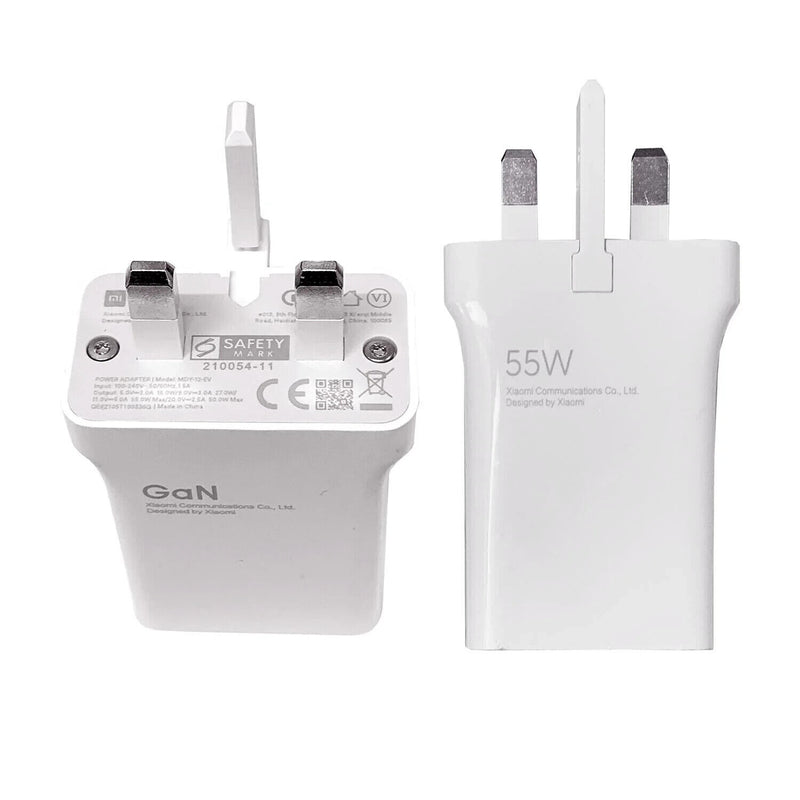 Xiaomi 55W GaN Super Fast Charger UK Plug / MDY-12-EV - White My Outlet Store