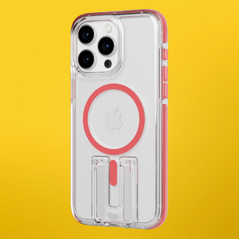 Tech21 EvoCrystal Kick w/MagSafe Back Case for iPhone 15 Pro Max - Coral My Outlet Store