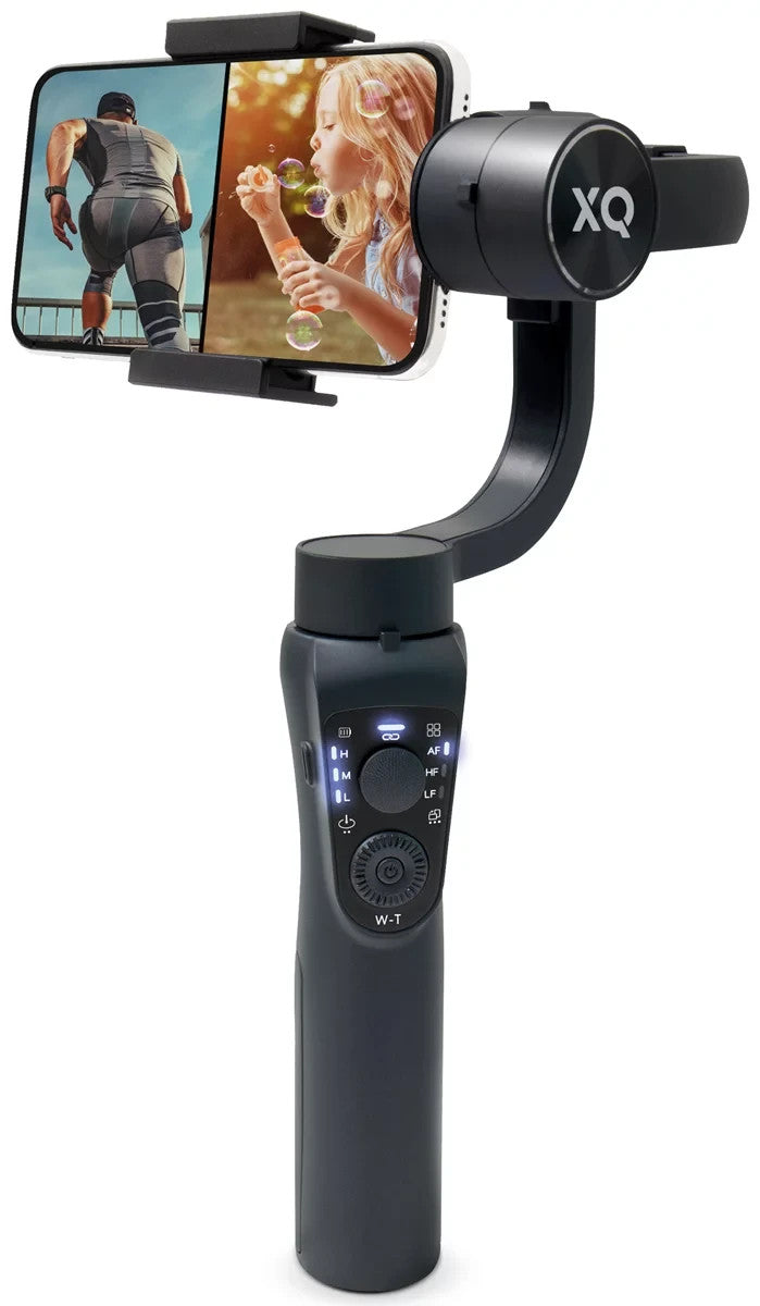 XQISIT Gimbal 3-Axis Bluetooth Stabiliser with Tripod for Smartphones - Black My Outlet Store