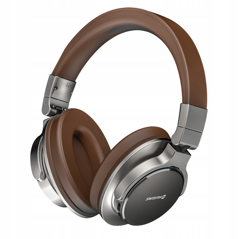 Swissten Jumbo Pure Bass IPX3 Wireless Stereo Headphones - Brown My Outlet Store
