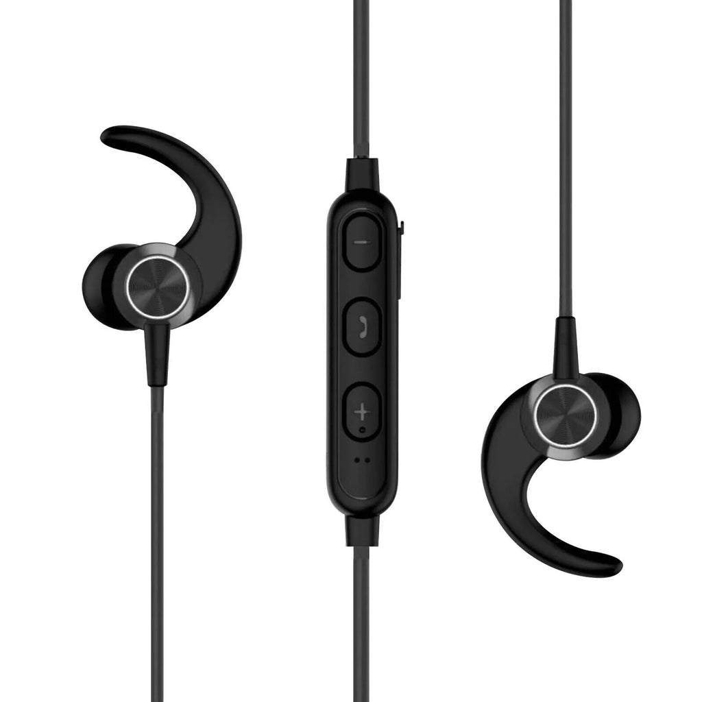 Swissten Active Series Magnetic Sports Bluetooth Headphones - Black My Outlet Store