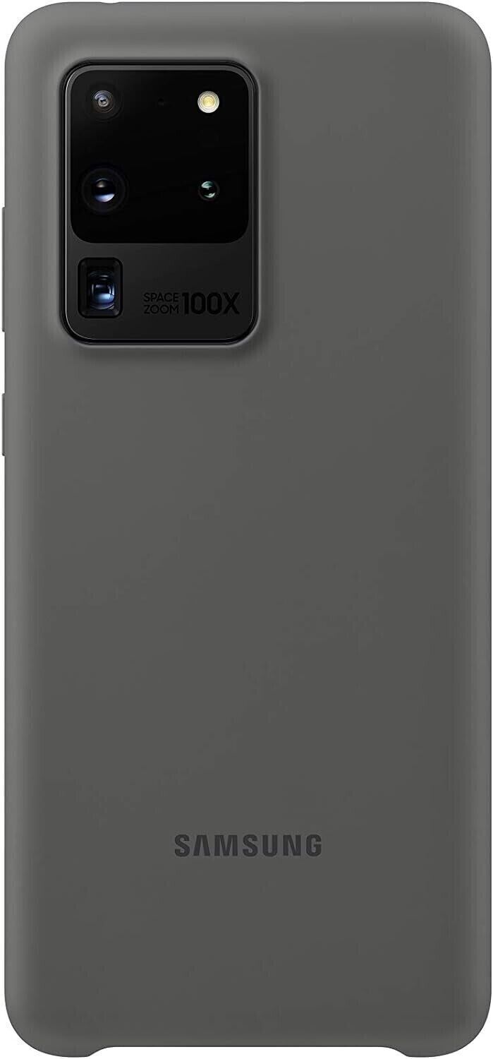 Samsung Galaxy S20 Ultra 5G Silicone Silky Smooth Back Cover Case - Grey My Outlet Store