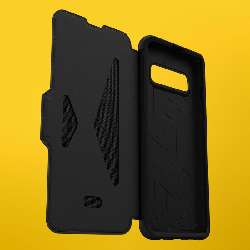 OtterBox Strada Case for Galaxy S10 Shockproof Drop proof Premium Leather Black My Outlet Store