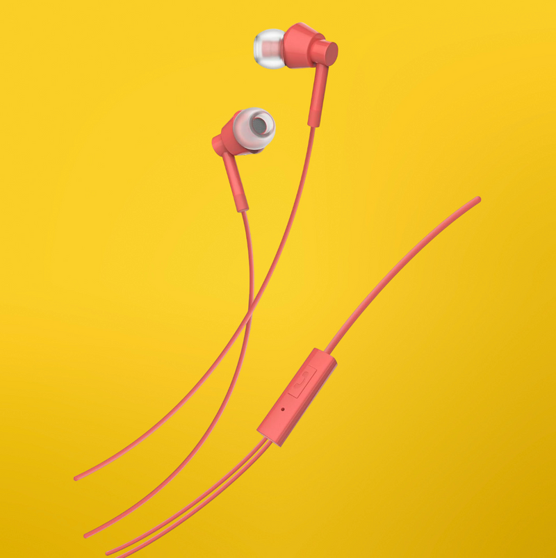 Nokia WB-101 Wired Buds In-Ear Headphones with Microphone - Red My Outlet Store