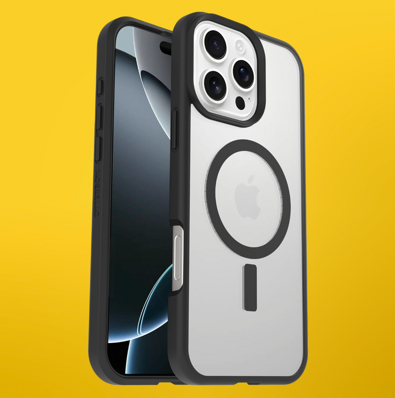 OtterBox React Series MagSafe Case for iPhone 16 Pro Max Clear/Black My Outlet Store