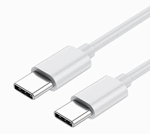 1m USB-C to USB-C Fast Charging Durable White Cable My Outlet Store