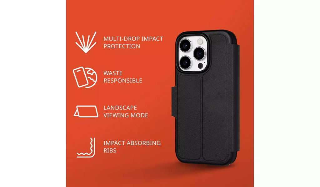 Tech21 iPhone 15 Pro EvoLite Wallet Folio Phone Case - Black My Outlet Store