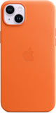 Apple iPhone 14 Plus Leather Case with MagSafe - Orange/Midnight My Outlet Store