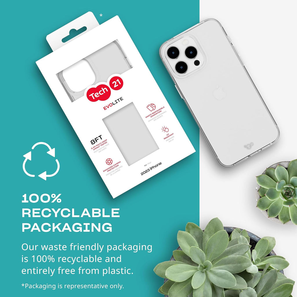 Tech21 EvoLite case for iPhone 15 Pro Max - Impact Protection Case - Clear My Outlet Store