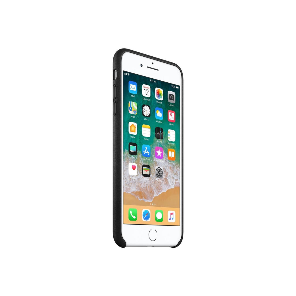 Apple iPhone 7 Plus & 8 Plus Back Leather Case - Black My Outlet Store