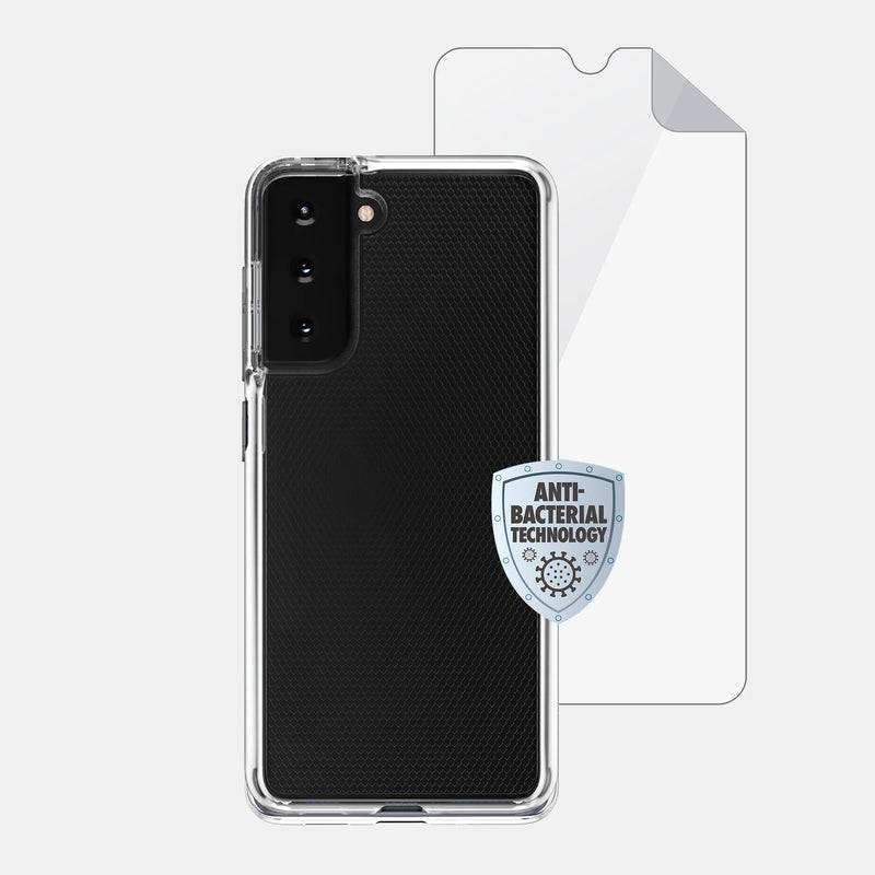 SKECH Galaxy S21 FE Antibacterial Back Case & Screen Protector My Outlet Store