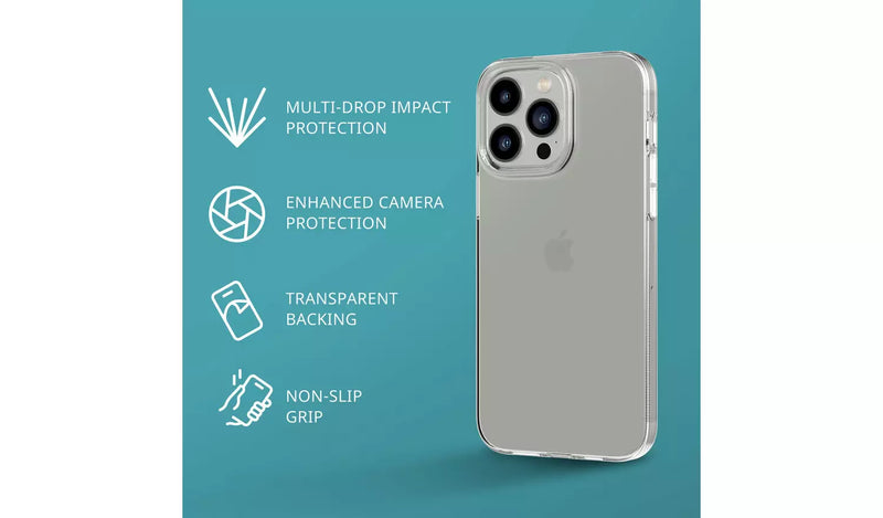 Tech21 iPhone 14 Pro Max Evo Lite Impact Tested Back Phone Case - Clear My Outlet Store