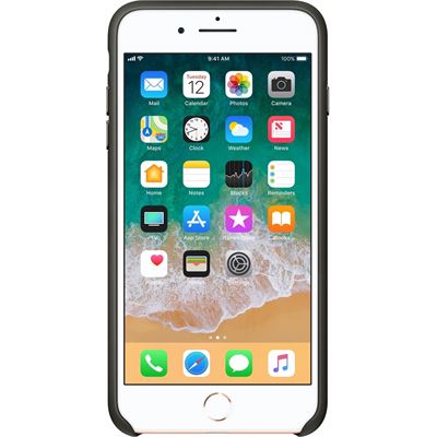 Apple iPhone 7 Plus & 8 Plus Back Leather Case - Black My Outlet Store