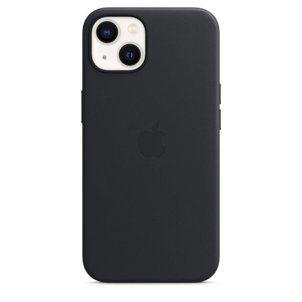 Apple iPhone 14 Plus Leather Case with MagSafe - Orange/Midnight My Outlet Store