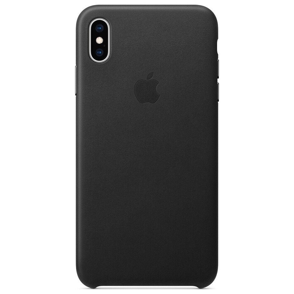 Official Apple Genuine Leather Rear Case Cover for iPhone XS Max - Black My Outlet Store