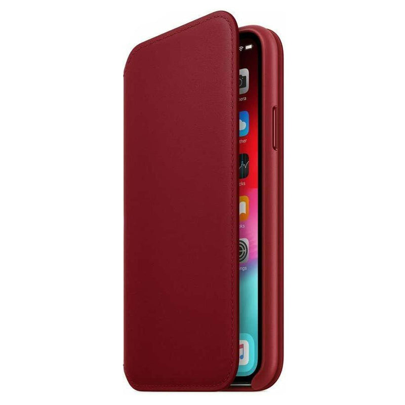 Apple iPhone X / Xs Max Leather Folio Phone Case Cover Black/Blue/Red My Outlet Store