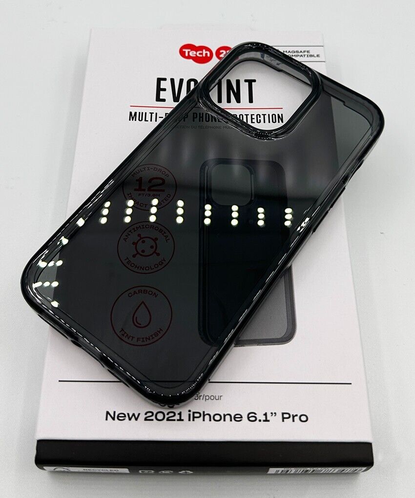 Tech21 iPhone 13 Pro EvoTint Rugged Slim Antimicrobial Back Case - Ash My Outlet Store