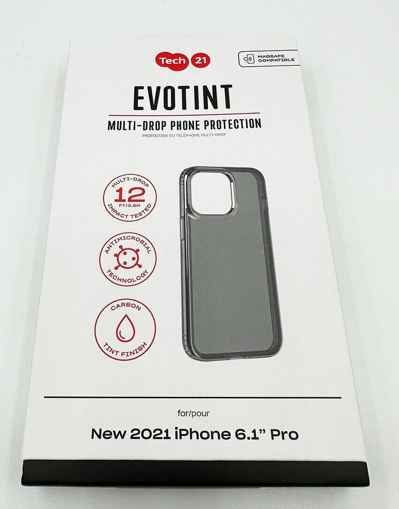 Tech21 iPhone 13 Pro EvoTint Rugged Slim Antimicrobial Back Case - Ash My Outlet Store