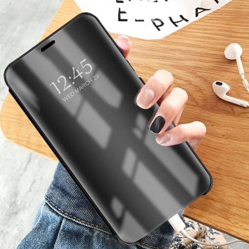Smart Clear View Folio Case Cover for Samsung Galaxy S22 Plus - Black My Outlet Store