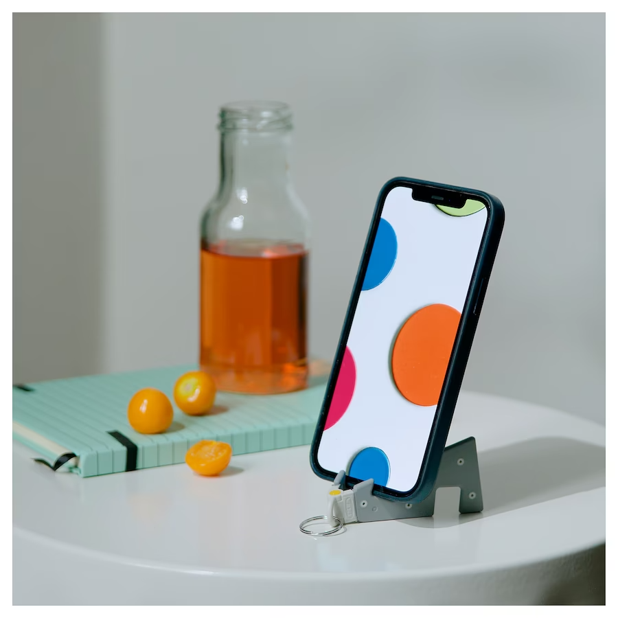 YUPPIENALLE Mobile Phone Holder & Key Ring for iPhone/Samsung Grey My Outlet Store