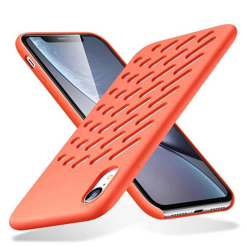 ESR iPhone XR Crocs Ultra Slim Perfect Fit Strong Silicone Case Cover Coral My Outlet Store
