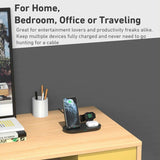 Aukey 3in1 AirCore Wireless Charging Station Stand Charging Dock - Black/White My Outlet Store