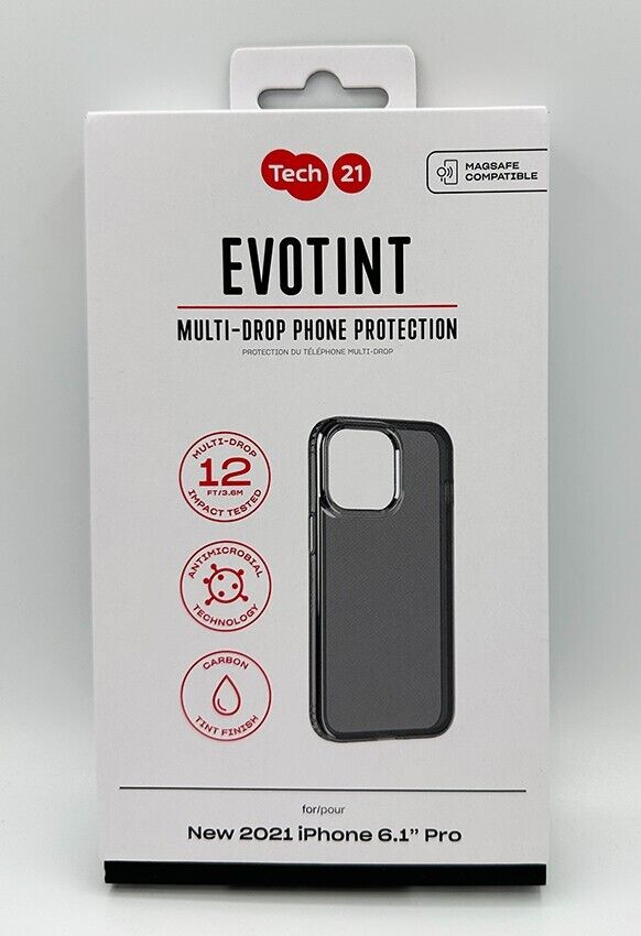 Tech21 iPhone 13 Pro EvoTint Rugged Slim Antimicrobial Back Case - Ash My Outlet Store