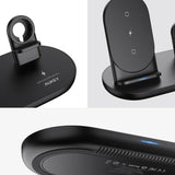 Aukey 3in1 AirCore Wireless Charging Station Stand Charging Dock - Black/White My Outlet Store