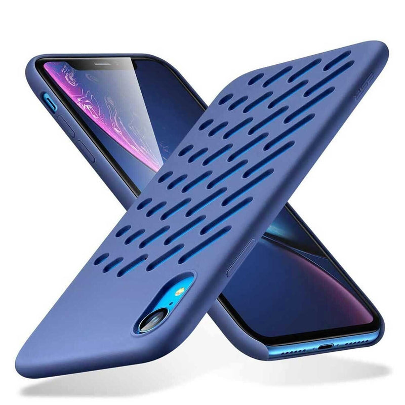 ESR iPhone XR Crocs Ultra Slim Perfect Fit Strong Silicone Case Cover Blue My Outlet Store