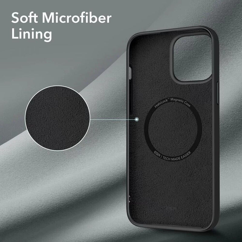 ESR iPhone 13 Pro Max Liquid Silicone Soft Back Case with MagSafe - Black My Outlet Store