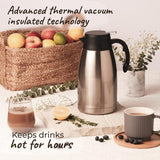 2L Stainless Steel Thermos Flask Jug Bottle Travel Coffee Tea Pot Hot Cold Drink My Outlet Store