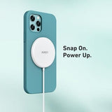 AUKEY LC-A1 Aircore 15W Magnetic Wireless Charger - White My Outlet Store