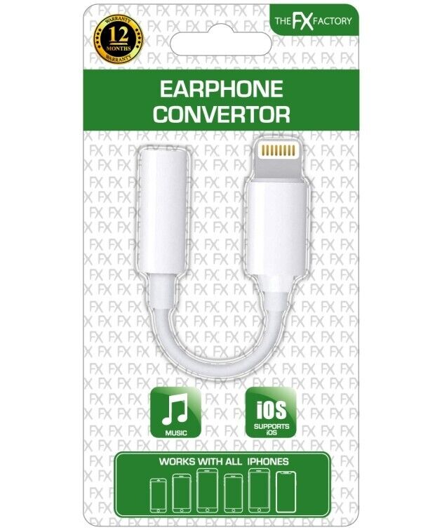 The FX Factory Apple iPhone Xs Max/X/Xs/XR/8/8Plus/7/7 Plus Earphone Convertor My Outlet Store