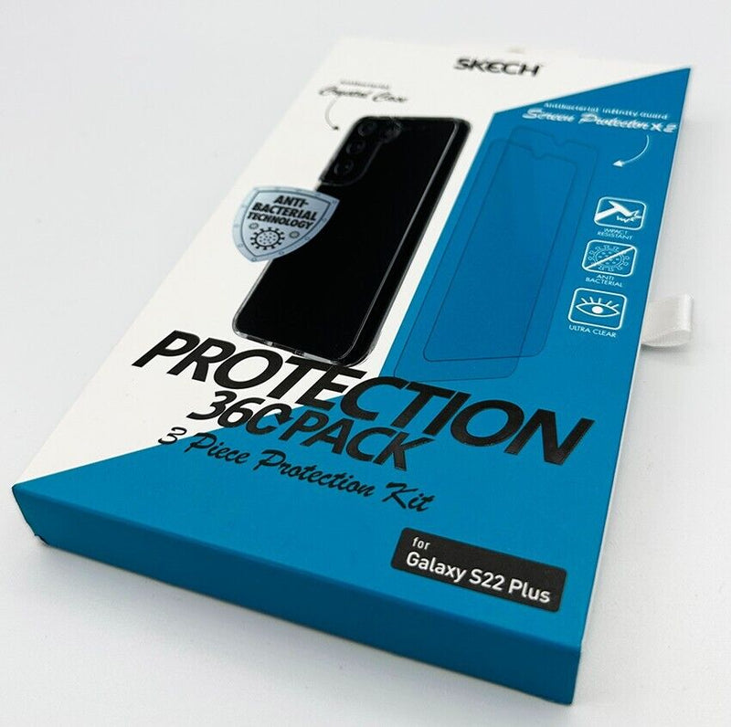Skech Galaxy S22+ Protection 360 Pack Clear Case x2 Screen Protector My Outlet Store