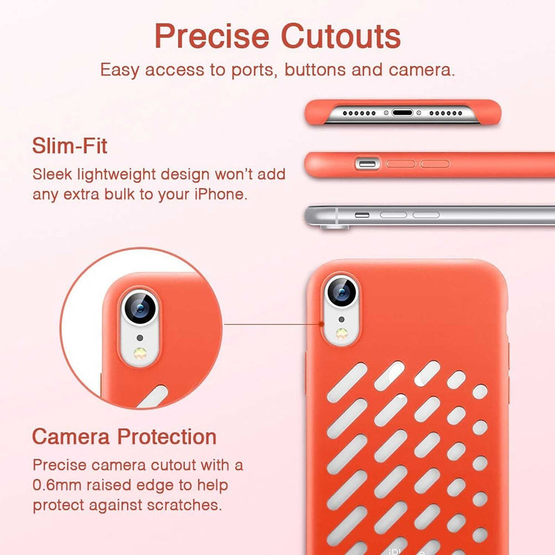 ESR iPhone XR Crocs Ultra Slim Perfect Fit Strong Silicone Case Cover Coral My Outlet Store