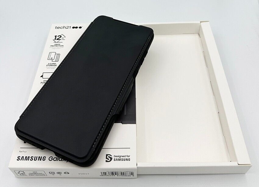 Tech21 Evo Wallet for Galaxy S20 Ultra - Black Phone Case with Drop Protection My Outlet Store