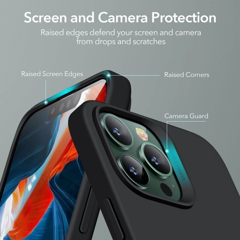 ESR iPhone 13 Pro Cloud Liquid Silicone Soft Rear Case with MagSafe - Black My Outlet Store